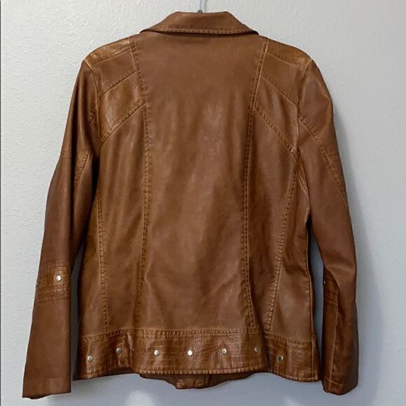 Brand New-JouJou Faux Leather Jacket - Picture 3 of 6